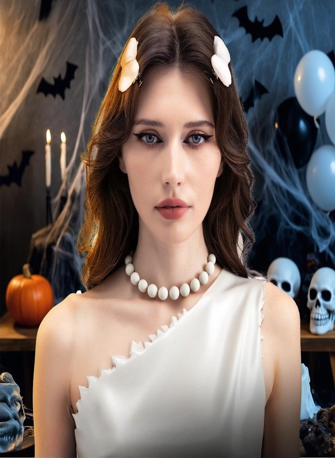 YGDZ 4PCS Bone Hair Clips, White Dog Hair Pins for Halloween Costume, Emo Hair Clips, Bone Clips for Hair, Cutecore Accessories for Women Girls - Image 4